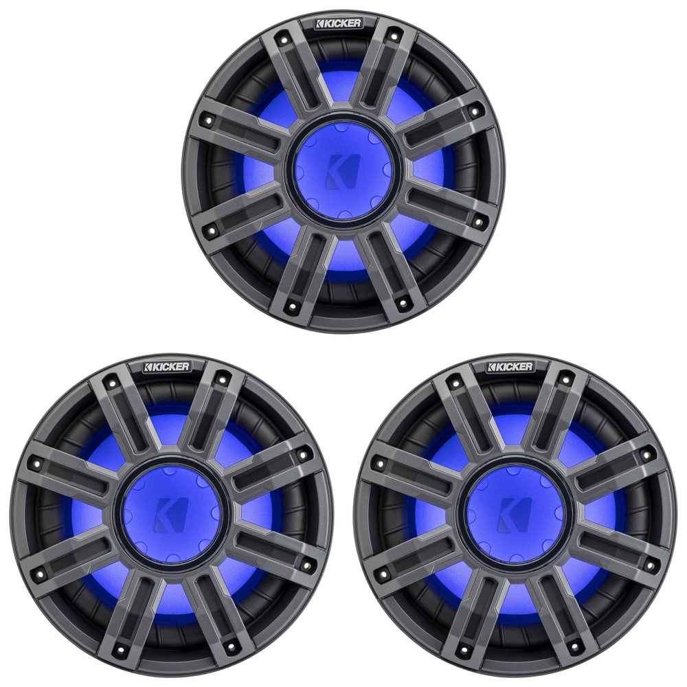 Kicker (3) 51MWF104 - MWF 10-Inch Premium Marine Subwoofer (Free-air) 4-ohm Bundle