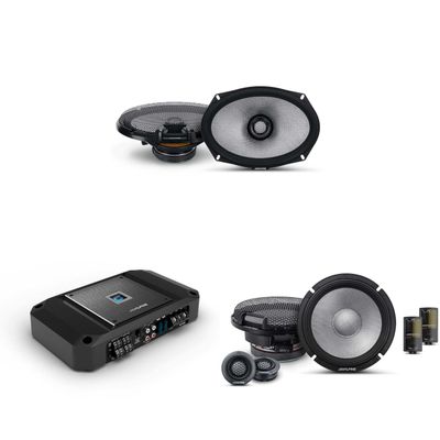 Alpine R2 4 Channel Amp & R2-S65C 6.5" & R2-S69 Audio Upgrade Bundle
