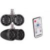 Kicker 45KMTDC65 Marine Tower Speakers with Swivel Clamps & 45KM654L Speakers Charcoal Grills with Black Enclosures (Includes LED Remote) view 1