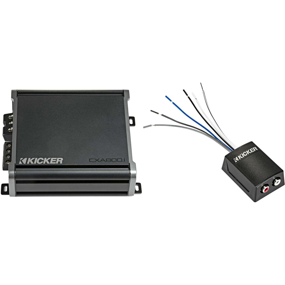 KICKER CXA800.1 800 Watt Mono Amp & KISLOC2 Line Output Converter