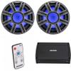 Kicker (2) 51MWE104 - MWE 10-Inch Premium Marine Subwoofer (Enclosure) 4-ohm & 48KXMA12002 Marine Amp Bundle (Includes LED Remote) view 1