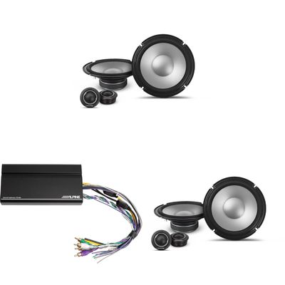 Alpine KTA-450 4 Ch.Power Pack Amp w/ (2) S2-S80C S-Series Speakers