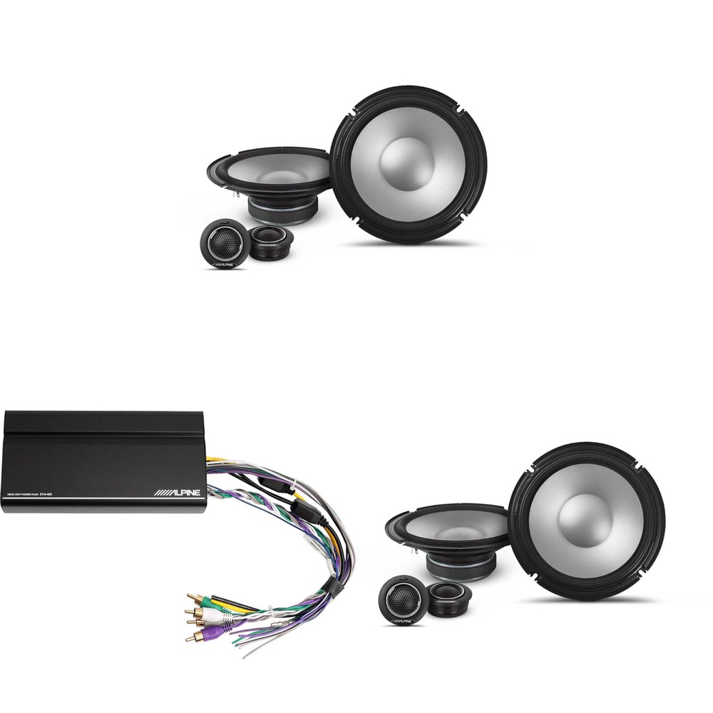 Alpine KTA-450 4 Ch.Power Pack Amp w/ (2) S2-S80C S-Series Speakers