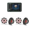 KICKER 46KMC5 Premium Marine Gauge-Style Source & (2 Pair) 45KM654L 6.5" Marine LED Speakers Bundle view 1