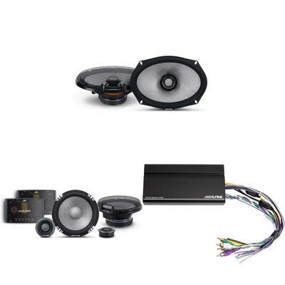 Alpine KTA-450 4 Ch.Power Pack Amp w/ R2-S652 & R2-S69 R-Series Speakers