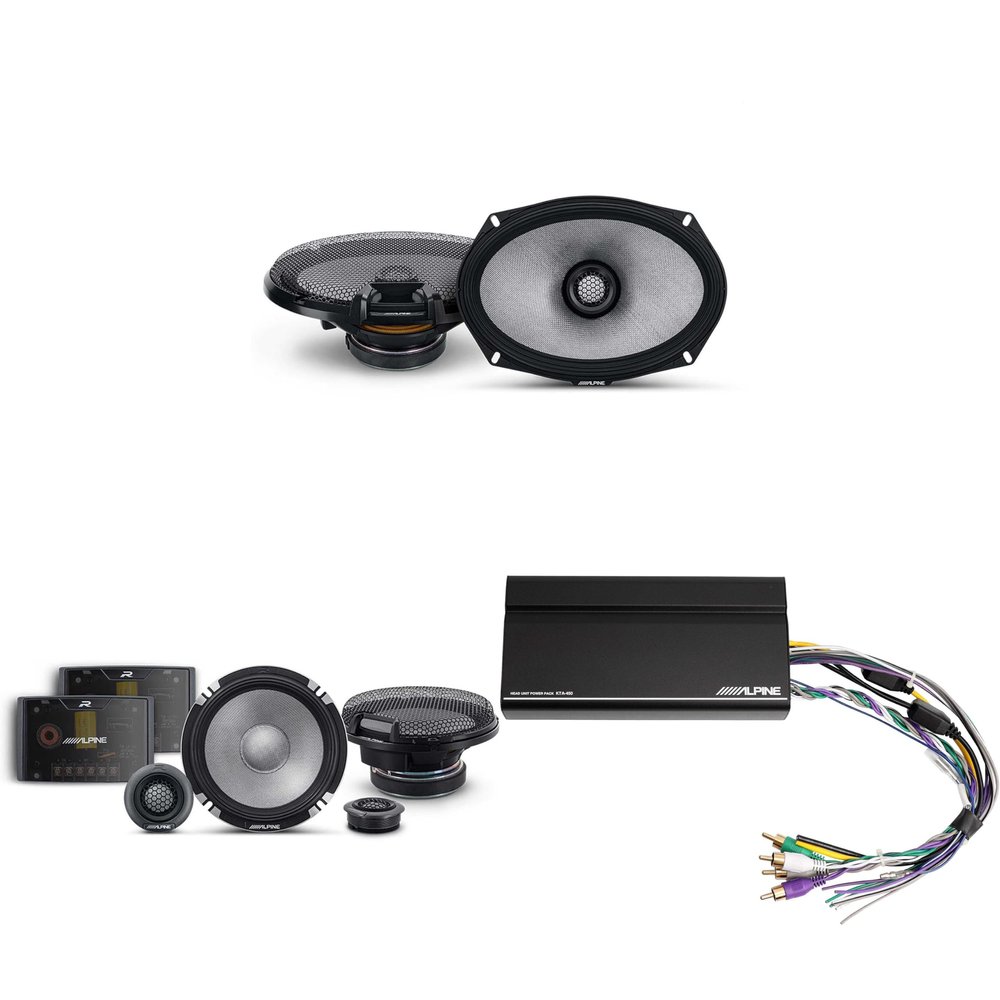 Alpine KTA-450 4 Ch.Power Pack Amp w/ R2-S652 & R2-S69 R-Series Speakers