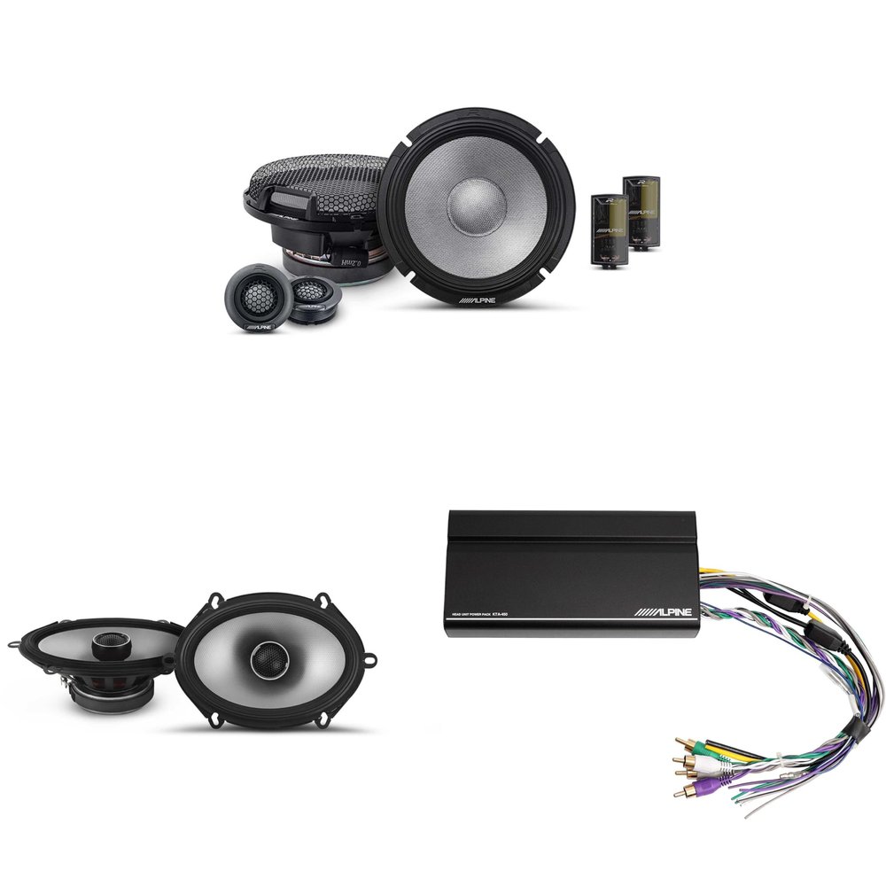 Alpine KTA-450 4 Ch.Power Pack Amp w/ R2-S65C & S2-S68 Speakers