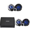 Kicker Premium Marine (2 Pair) 6.5" Component Speaker and Amplifier Bundle (51MSS65 & 48KXMA4002) view 1