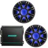 Kicker (2) 51MWE124 - MWE 12-Inch Premium Marine Subwoofer (Enclosure) 4-ohm & 48KMA8001 Marine Amp Bundle view 1