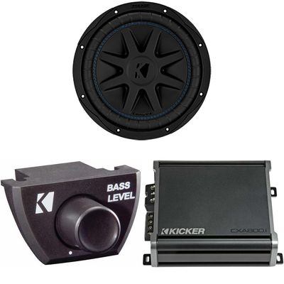Kicker 50CVX102 CompVX 10 in Sub 46CXA8001 Amp Bundle