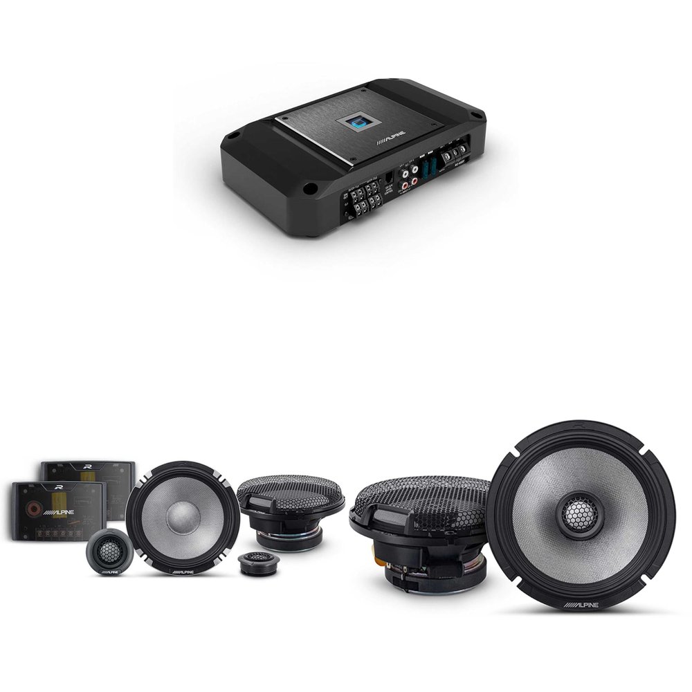Alpine R2 4 Channel Amp & R2-S652 2 Way 6.5" & R2-S65 Audio Upgrade Bundle