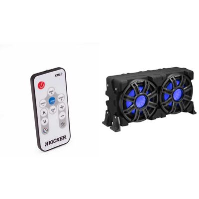 Kicker 51MWLE104 - MWE 10-Inch Loaded Premium Marine Sub Encl w/Passive Radiator 4ohm (Includes LED Remote)