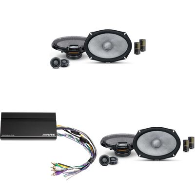 Alpine KTA-450 4 Ch.Power Pack Amp w/ (2) R2-S69C R-Series Speakers