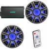 Kicker (2) 51MWF104 - MWF 10-Inch Premium Marine Subwoofer (Free-air) 4-ohm & 48KMA6006 Marine Amp Bundle (Includes LED Remote) view 1