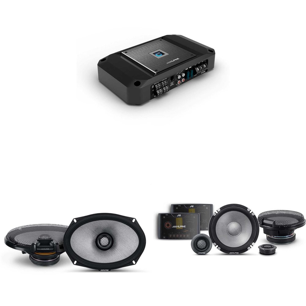 Alpine R2 4 Channel Amp & R2-S652 2 Way 6.5" & R2-S69 Audio Upgrade Bundle