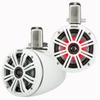 Kicker (2 Pair) KMTC65W 6.5" Loaded Marine Wake Tower Enclosures with 45KM654L Speakers - White Grills and Enclosures (Includes LED Remote) view 2