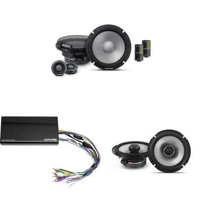 Alpine KTA-450 4 Ch.Power Pack Amp w/ R2-S65C & S2-S65 Speakers