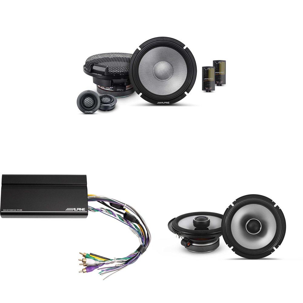 Alpine KTA-450 4 Ch.Power Pack Amp w/ R2-S65C & S2-S65 Speakers