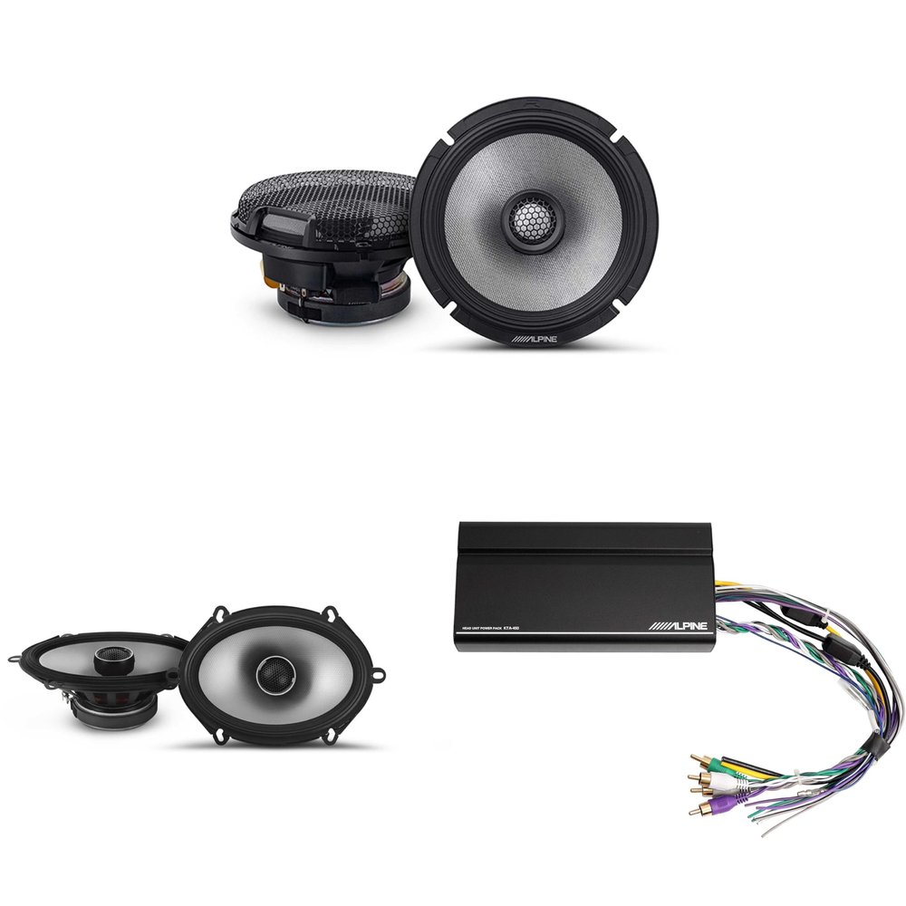 Alpine KTA-450 4 Ch.Power Pack Amp w/ R2-S65 & S2-S68 Speakers