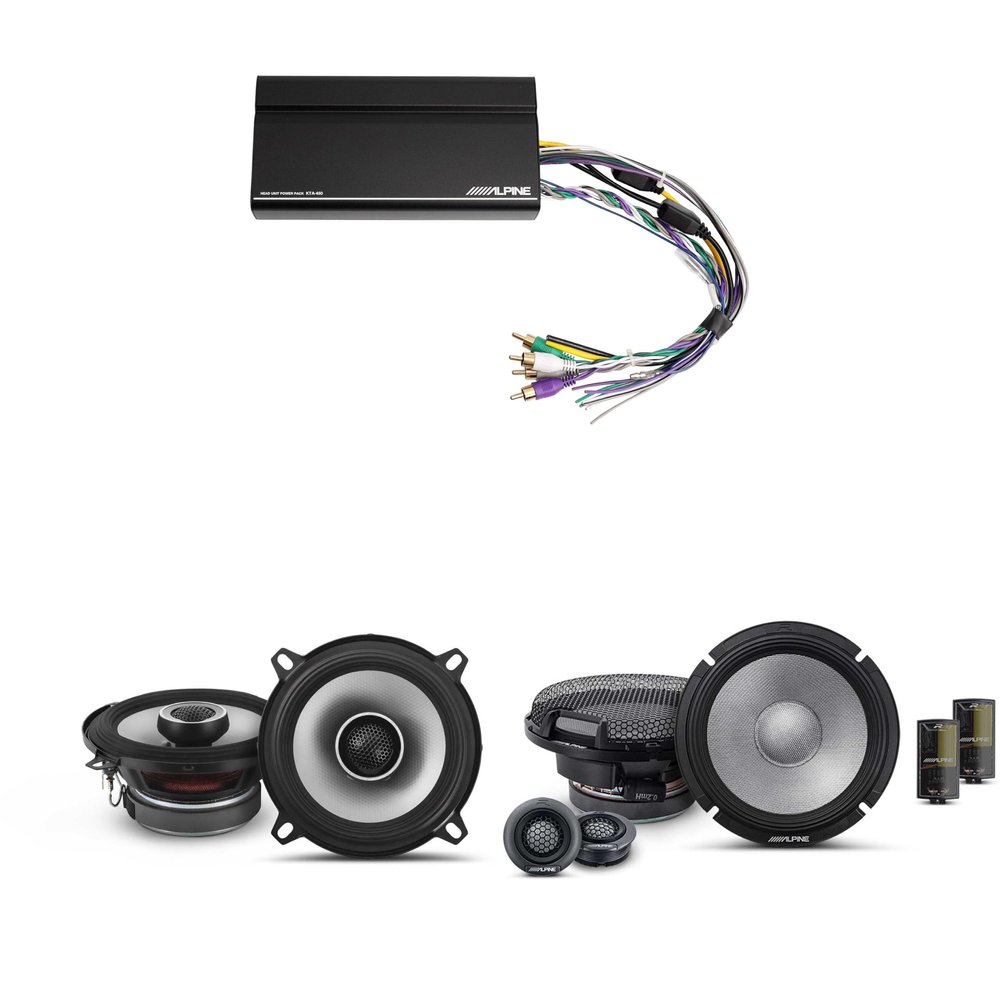 Alpine KTA-450 4 Ch.Power Pack Amp w/ R2-S65C & S2-S50 Speakers