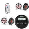 Kicker KMC2 Gauge Mount Marine Grade Receiver & (2 Pair) 45KM654L 6.5" LED Speakers w/ 41KMLC LED Remote Bundle view 1