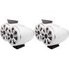 Kicker (2 Pair) KMFC65W 6.5" Flat Mount Loaded Marine Wake Towers with 46KM654L Speakers - White Grills and Enclosures view 1