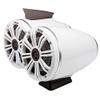 Kicker (2 Pair) KMFC65W 6.5" Flat Mount Loaded Marine Wake Towers with 46KM654L Speakers - White Grills and Enclosures view 2