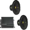 Kicker 50CWCS124 CompC 12 in 4-Ohm 2-Subwoofer CXA8001 Amp Bundle view 1