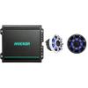 Kicker Premium Marine 6.5" Speaker and Amplifier Bundle (51MSC65 & 48KMA1502) view 1