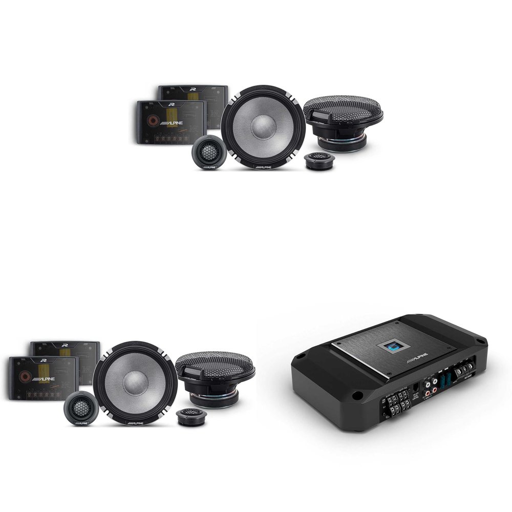 Alpine R2 4 Channel Amp & (2) R2-S652 6.5" Audio Upgrade Bundle