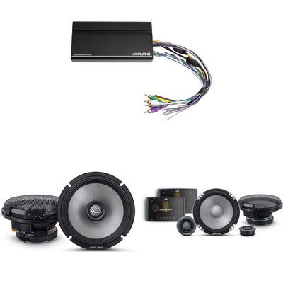 Alpine KTA-450 4 Ch.Power Pack Amp w/ R2-S652 & R2-S65 R-Series Speakers
