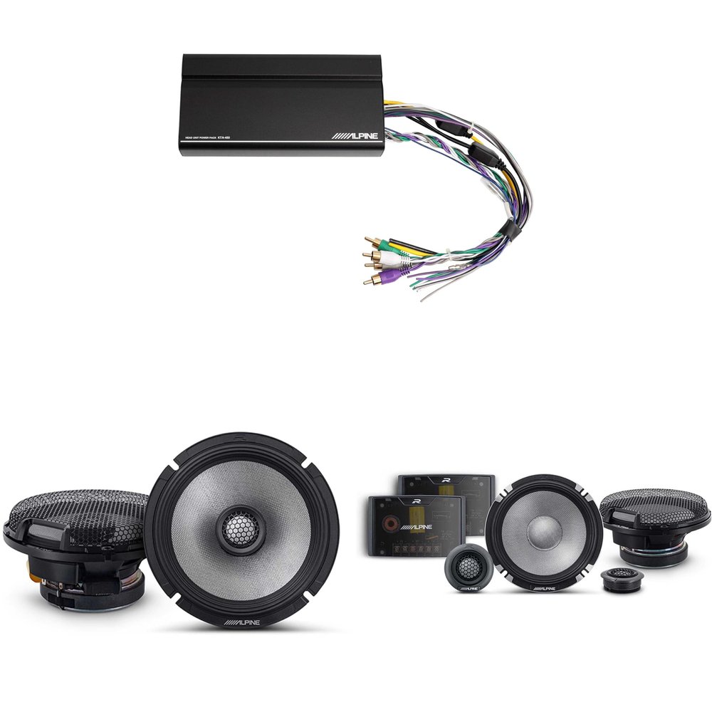Alpine KTA-450 4 Ch.Power Pack Amp w/ R2-S652 & R2-S65 R-Series Speakers