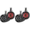 Kicker (2 Pair) KMTC65 6.5" Loaded Marine Wake Tower Enclosures with 45KM654L Speakers - Charcoal Grills with Black Enclosures view 1