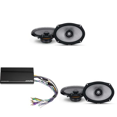 Alpine KTA-450 4 Ch.Power Pack Amp w/ (2) R2-S69 R-Series Speakers