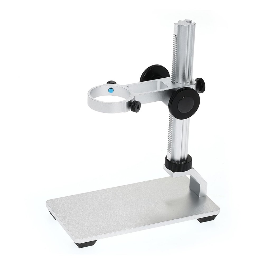 Microscope Stand Aluminium Alloy Lifting Support Digital USB Microscopes Silver 32-34mm