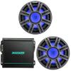 Kicker (2) 51MWF104 - MWF 10-Inch Premium Marine Subwoofer (Free-air) 4-ohm & 48KMA8001 Marine Amp & Bass Knob Bundle view 1