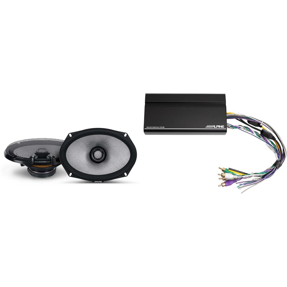 Alpine KTA-450 4 Ch.Power Pack Amp w/ R2-S69 R-Series Speakers