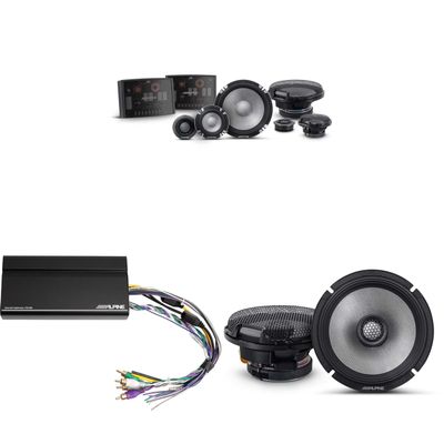 Alpine KTA-450 4 Ch.Power Pack Amp w/ R2-S653 & R2-S65 R-Series Speakers