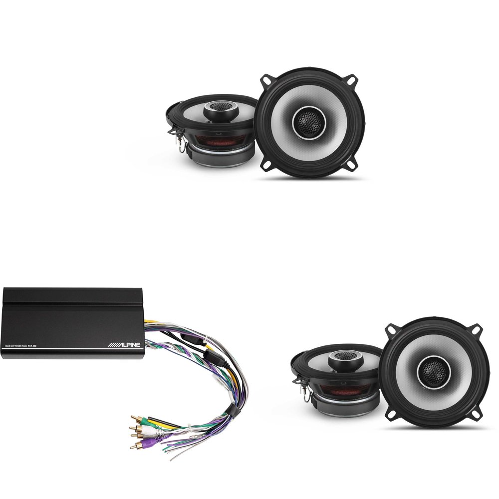 Alpine KTA-450 4 Ch.Power Pack Amp w/ (2) S2-S50 S-Series Speakers