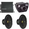 Kicker (2) 50CWCS124 CompC 12" Subwoofer, Single 4-Ohm with CXA8001 Amp Bundle (Includes Bass Knob) view 1