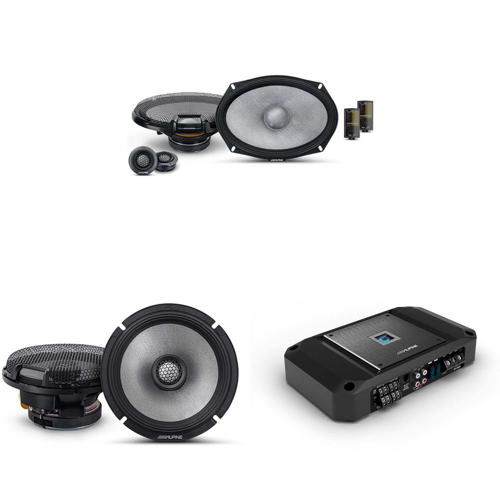 Alpine R2 4 Channel Amp & R2-S69C 6x9 & R2-S65 Audio Upgrade Bundle