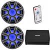 Kicker (2) 51MWF104 - MWF 10-Inch Premium Marine Subwoofer (Free-air) 4-ohm & 48KXMA500.4 Marine Amp Bundle (Includes LED Remote) view 1
