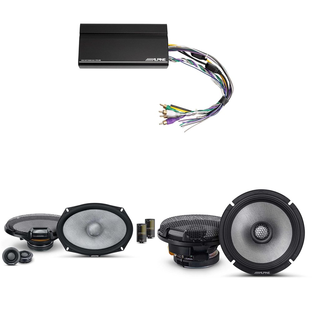 Alpine KTA-450 4 Ch.Power Pack Amp w/ R2-S69C & R2-S65 R-Series Speakers