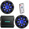 Kicker (2) 51MWE124 - MWE 12-Inch Premium Marine Subwoofer (Enclosure) 4-ohm & 48KMA8001 Marine Amp Bundle (Includes LED Remote) view 1