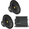 Kicker (2) 50CWCD104 CompC 10" Subwoofer, Dual 4-Ohm with CXA8001 Amp Bundle view 1