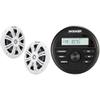 Kicker KMC2 Gauge Mount Marine Grade Receiver & 49KM604W 6.5" White Marine Speakers Bundle view 1