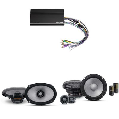 Alpine KTA-450 4 Ch.Power Pack Amp w/ R2-S65C & R2-S69 R-Series Speakers