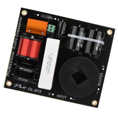 2-Way Frequency Divider for Professional Speakers Advanced Crossover with MKP Capacitors and Aluminum Housing Compatible with Multiple Systems