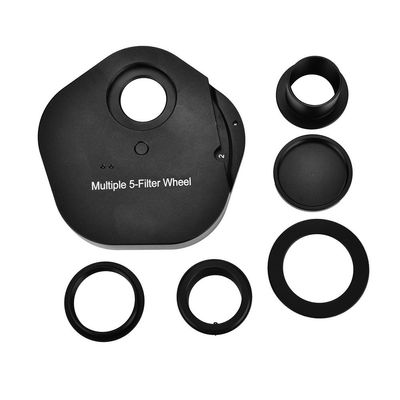 1.25inch Eyepiece 5 Position Manual Filter Wheel with T2 Mount Camera Adapter, Telescope Accessory for Astrophotography