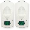 EL4XMTSTG-NW Pack of 2 Outdoor 4X Multitone Strobes, White; Green Lens; No Lettering; Sleek, Modern Aesthetics with No Visible Mounting Screws; Eight Commonly Used Alarm Tones in One Device view 1